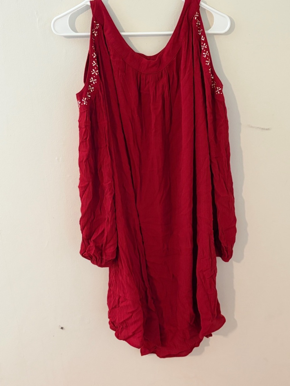 Knox Rose Red Embellished V-Neck Tunic - Picture 3 of 6
